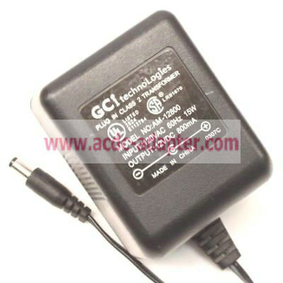 NEW GCI AM-12800 AC Power Supply Adapter Charger 12VDC 800mA